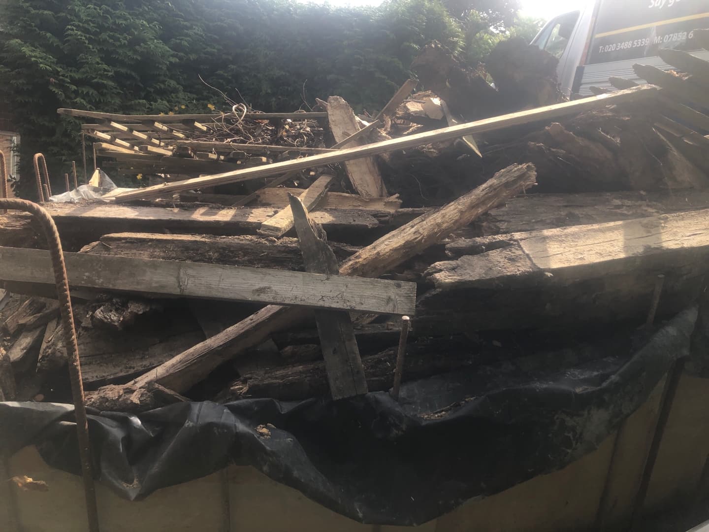 UK Skip Hire skip delivered and positioned on a driveway